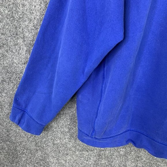 Adidas Big Logo Hooded Sweatshirt Royal Blue Pullover Heavy Warm Size 2XL - Picture 9 of 13